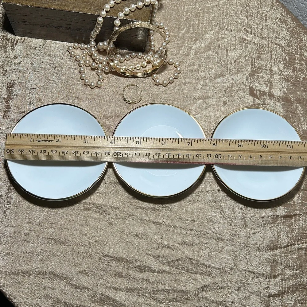 Pandora White and Gold Jewelry Holders (Set of 3 Pieces)